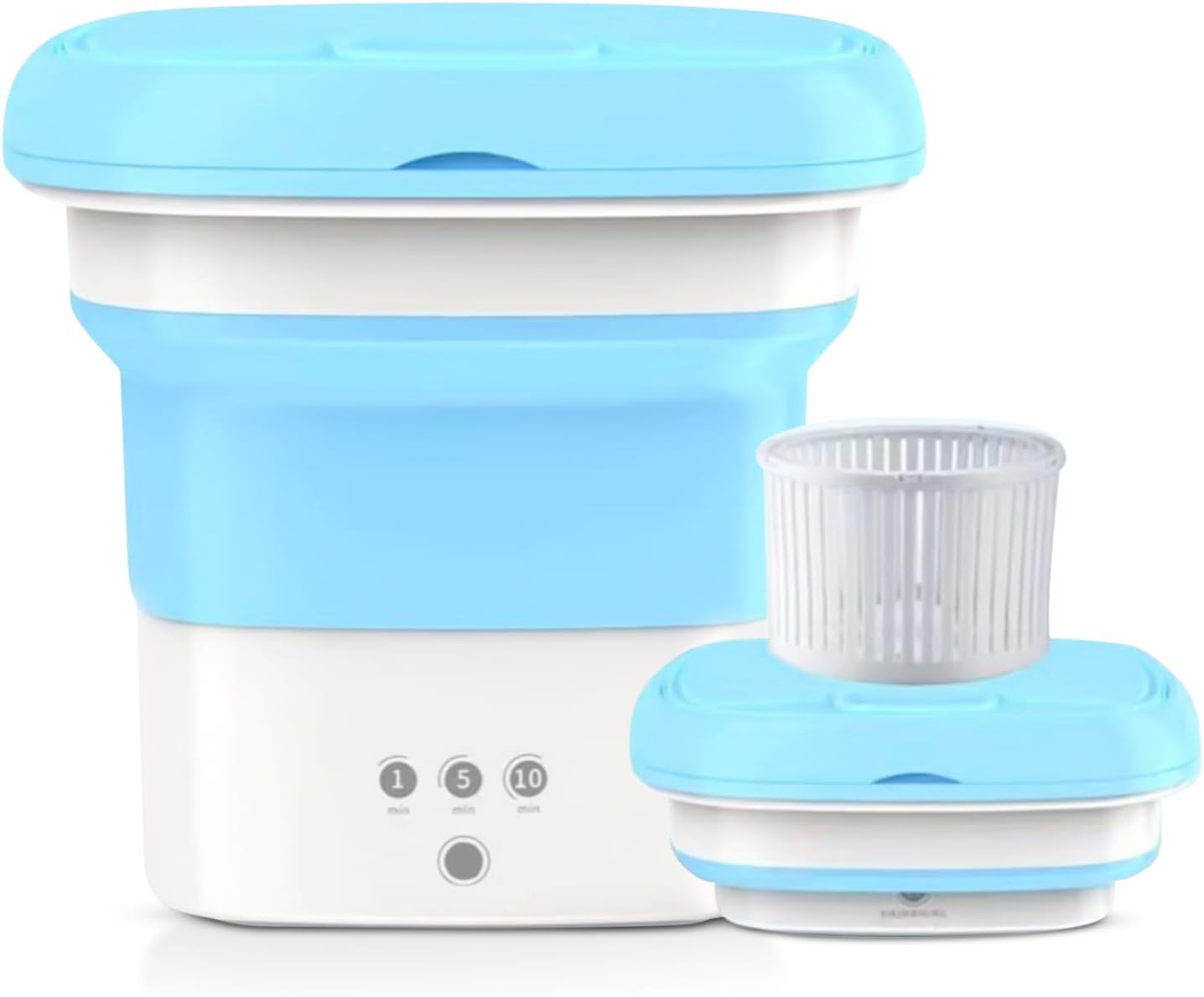 New Jalisco Portable Washing Machine, Foldable Mini Washer for Baby Clothes, Underwear, Small Items, Blue