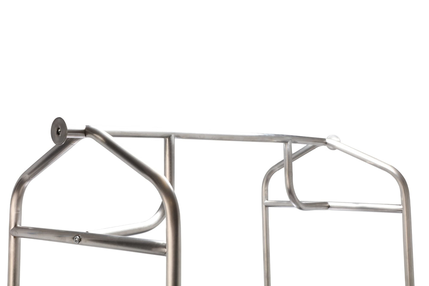 Wholesale Hotel Products Brushed Stainless Steel Luggage Cart – 800lb Capacity – Bellman Cart w/ 5” Rubber Wheels, for Hotel, Resorts, Condos, Commercial Use (Value Valet Series)