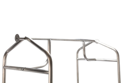 Wholesale Hotel Products Brushed Stainless Steel Luggage Cart – 800lb Capacity – Bellman Cart w/ 5” Rubber Wheels, for Hotel, Resorts, Condos, Commercial Use (Value Valet Series)