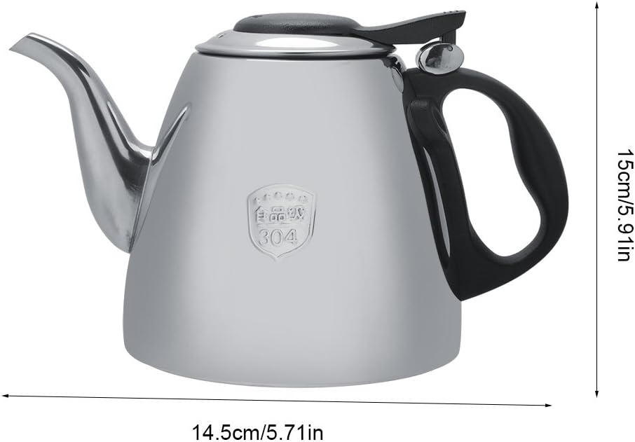 Tea Kettle Stovetop, 1.5L Stainless Steel Teapot with Heat Resistant Handle for Tea & Coffee (1.5L)