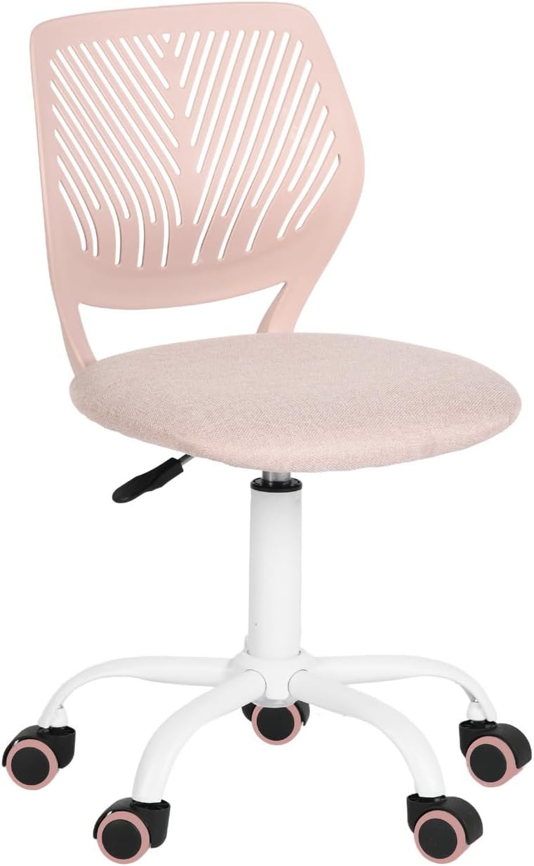360 29.5"-34.3", FurnitureR Writing Task Chair for Teens Boys Girls Rolling Wheels Fabric Soft Pad Seat Breathable