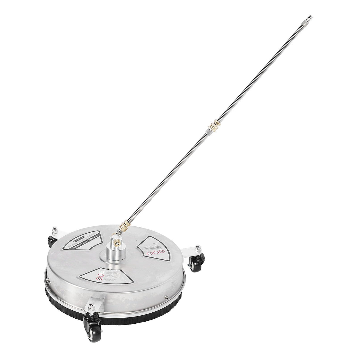 Asixxsix Pressure Washer Surface Cleaner, 4000PSI Stainless Steel Portable with Wheels Power Washer Surface Cleaner, High Pressure with 2 Extension Wand Attachments
