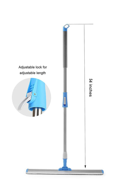 Microfiber Wet Mops 24 in Heavy Duty Flat Floor Mop Adjustable Handle with 4 Washable Mop Clothes