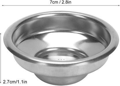 58mm Stainless Steel Portafilter Basket, 1 Cup Bottomless Coffee Filter Replacement for Espresso Machines
