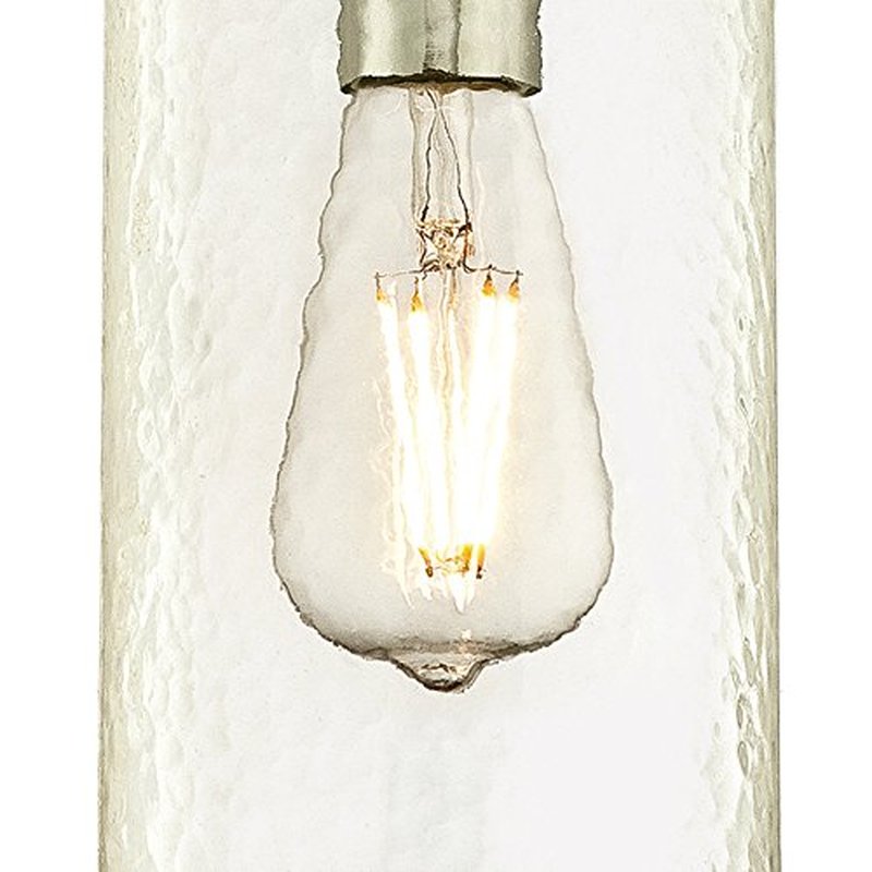 Westinghouse Lighting 6329000 Carmen One-Light Indoor Mini Pendant, Brushed Nickel Finish with Clear Textured Glass