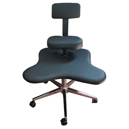 Office Chair Cross Legged Chair，Cross Leg Ergonomic Chair with Back Support, Adjustable Kneeling Chair for Computer Workers & Yoga Lovers, Chair Stool for Meditation(Black)