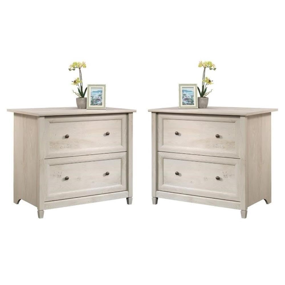 Home Square 2 Piece Engineered Wood Filing Cabinet Set in Chalked Chestnut