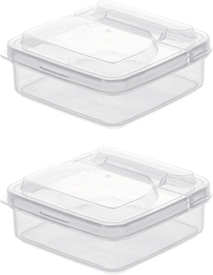 Cheese Storage for Fridge, 2 Pcs Airtight Utensil Holder, Deli Meat Saver Butter Boxes, Meal Prep Container for Kitchen
