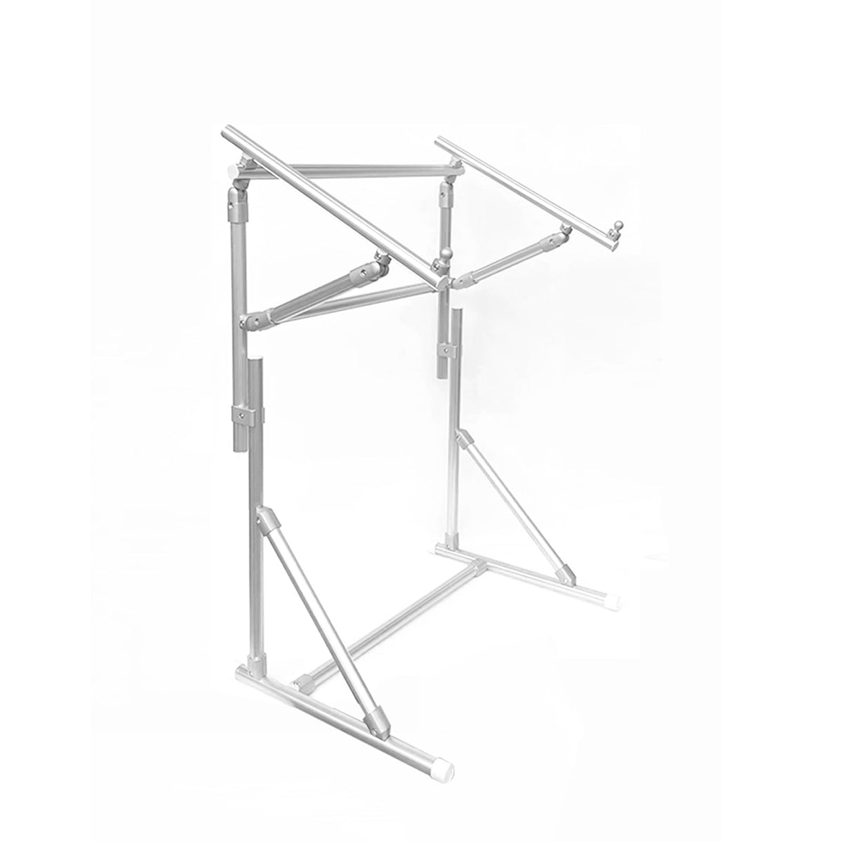 Embroidery Frame,,Embroidery Stand Cross Embroidery Frame Embroidery Auxiliary Tool Adjustable Floor Stand Lean Tube Suitable for Craftsmanship and Sewing, 39.37*28.34*20.47in, Silver