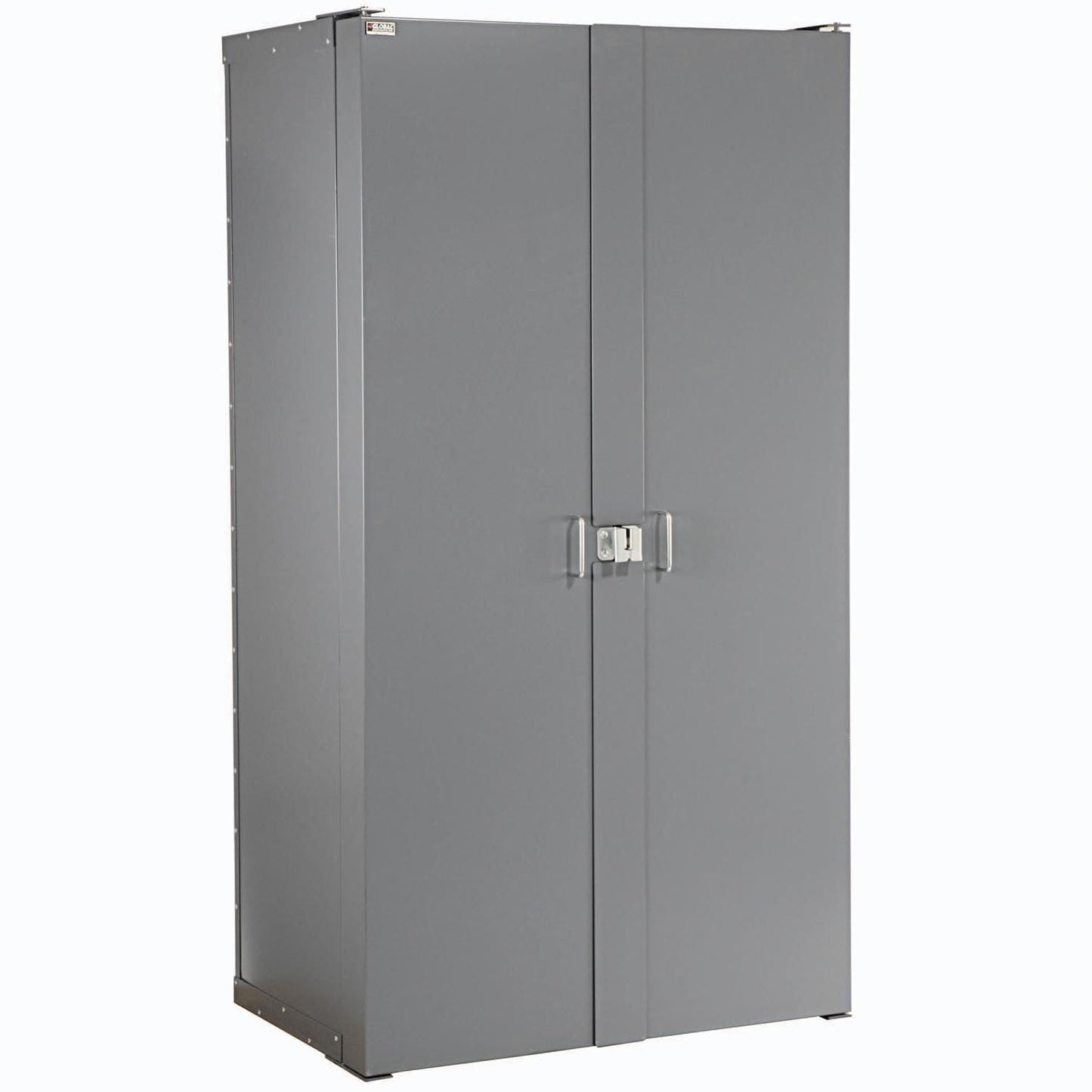 Global Industrial Deep Door Bin Cabinet, Includes 68 Blue Plastic Bins, Padlockable Steel Cabinet, 38" W x 24" D x 72" H, for Tool and Parts Storage, Assembly Required