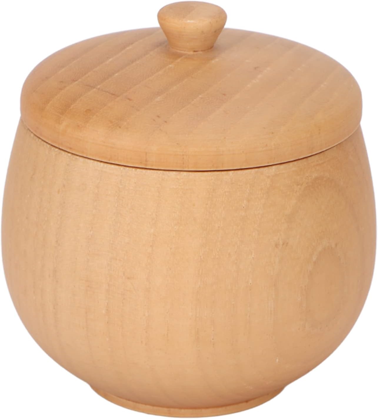 Wooden Spice Jar - Seasoning Container with Lid for Home Kitchen and Restaurant (Wood)