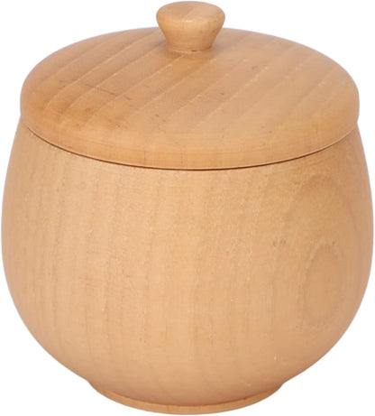 Wooden Spice Jar - Seasoning Container with Lid for Home Kitchen and Restaurant (Wood)