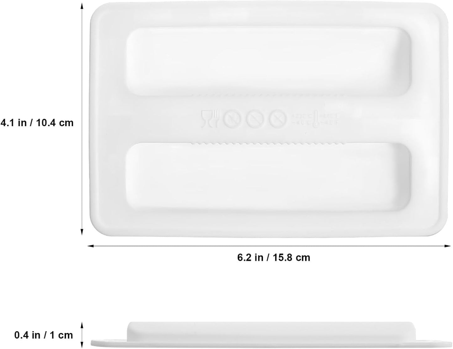 Zerodeko 2 Slice Toaster Cover, 2PCS Silicone Toaster Lid, Bread Machine Accessories (White)