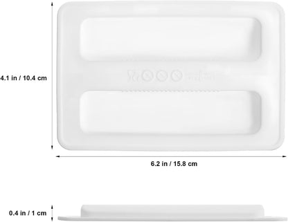 Zerodeko 2 Slice Toaster Cover, 2PCS Silicone Toaster Lid, Bread Machine Accessories (White)