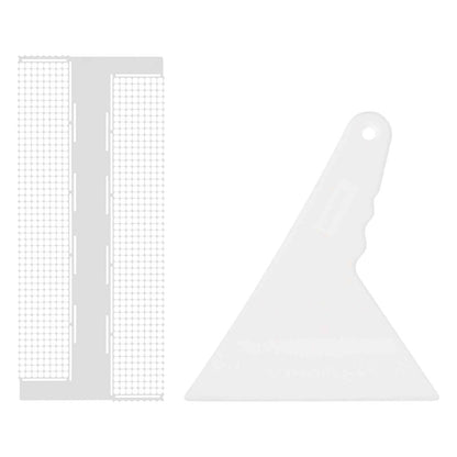 MECCANIXITY Diamond Paint Ruler Kit, Stainless Steel Drawing Ruler with 800 Blank Grids Diamond Mesh Round Dot Drill Alignment Tools for DIY Art Paints Crafts (6.1 x 2.68inch, #140/#141)