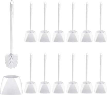 15 Sets Set 16.14 Inch FoldTier Toilet Holder and Brush Toilet Bowl Cleaner Brush with Caddy Bathroom Scrub Plastic