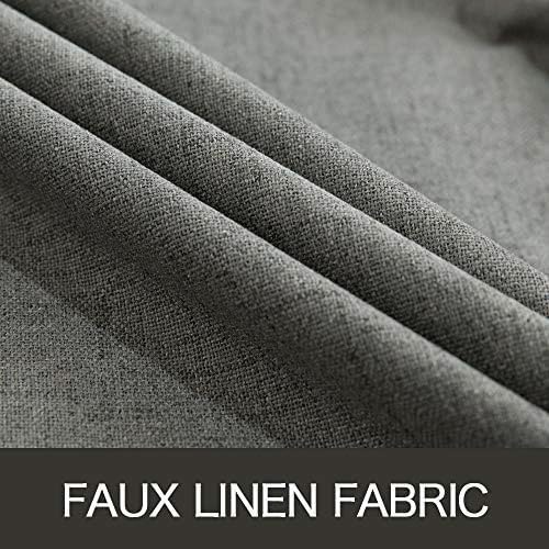 MIULEE 90-Inch Dark Grey Blackout Curtains - 100% Thermal Insulated Grommet Panels | Luxury Room Decor (2 Panels)