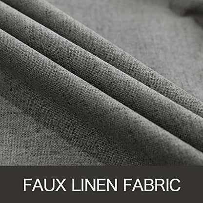 MIULEE 90-Inch Dark Grey Blackout Curtains - 100% Thermal Insulated Grommet Panels | Luxury Room Decor (2 Panels)