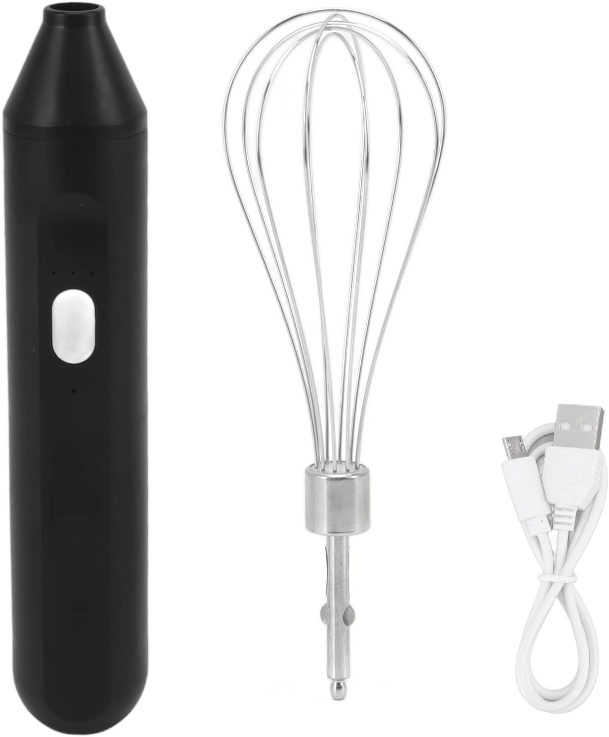 Electric Egg Beater Handheld, USB Charging Milk Frother, Portable Cordless Drink Mixer with Stainless Steel Whisk