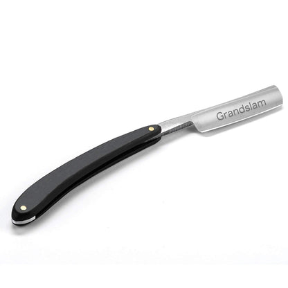 Grandslam Pro Natural Wooden Handle 420 Steel Straight Razor, 2 Layers Long Leather Canvas Strop, Sharpening Stone,2 Side Grit 3000 Waterstone Knife Sharpener