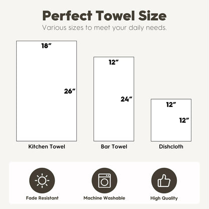 12x24 Inch Set 4 Artoid Mode Black Xmas Tree Snowman Merry Christmas Bar Kitchen Towels, Quick Dry Microfiber Cloth