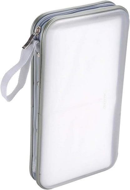 72 Capacity Heavy Duty CD DVD Blu-ray Media Case - Storage Holder Organizer Wallet - Clear