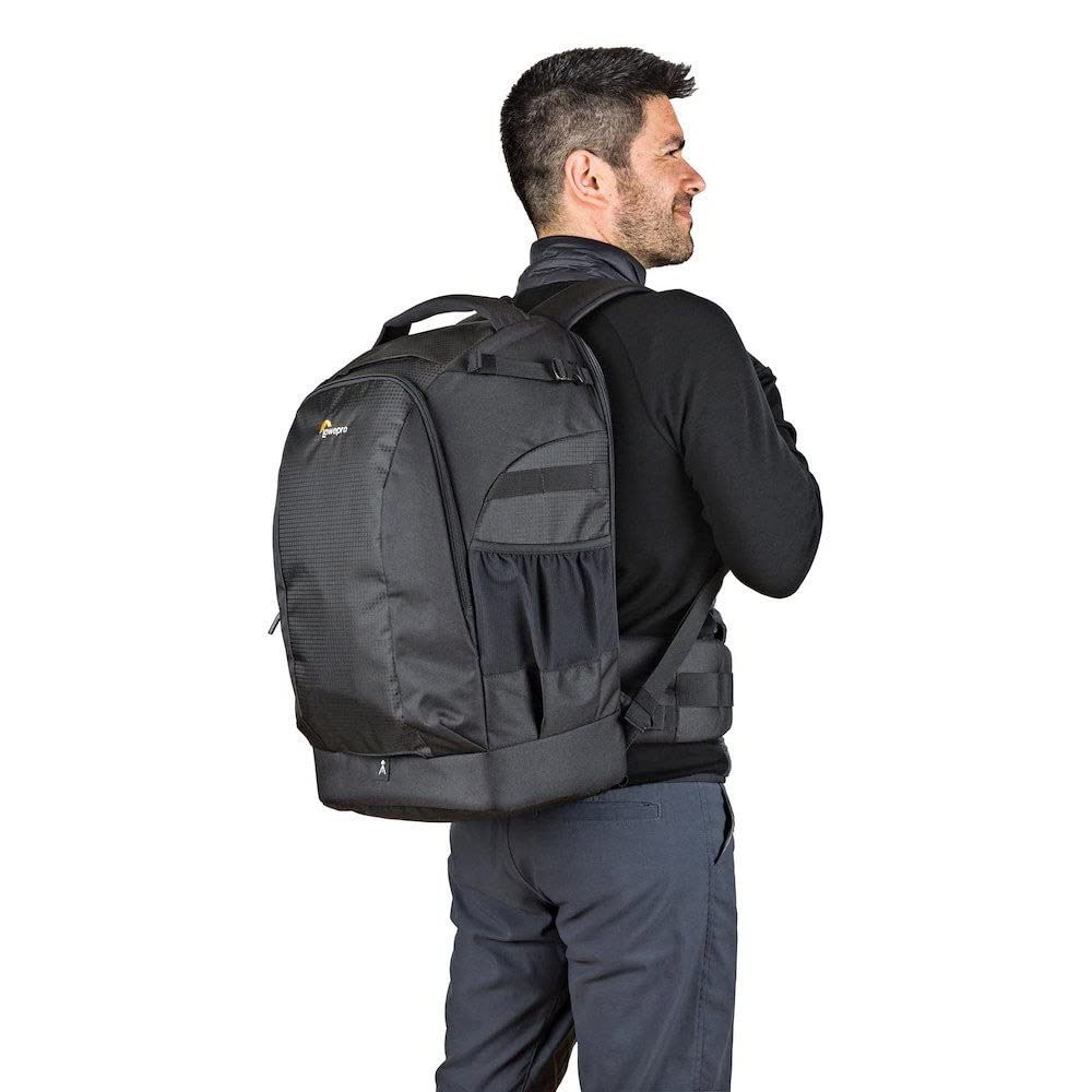 Lowepro LP37131, Flipside 500 AW II Camera Backpack, Fits Mirrorless, Compact Drone, DSLR with Lens, Extra Lenses, Black