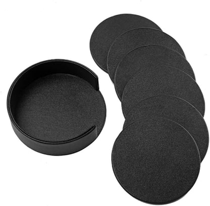 Drink Coasters Set of 6, Leather Coasters for Spill Protection, Durable and Non-Slip, Perfect for Common Size Glass