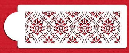 Designer Stencils Royal Damask Cake Foodgrade Stencil, 3.5 x 12.25