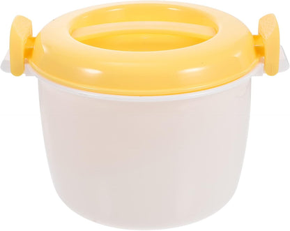 Microwave Food Container, 1L Rice Cooker Maker, Steamer Microwave Cookware for Rice, Chicken, Pasta