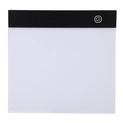 A5 LED Light Box, Tracing Board Drawing Pad Thin Art Stencil Tracer Tablet Copy Table Adjustable Brightness for DIY Diamond Painting Weeding Artists Sketching Animation Embossing Sewing Projects