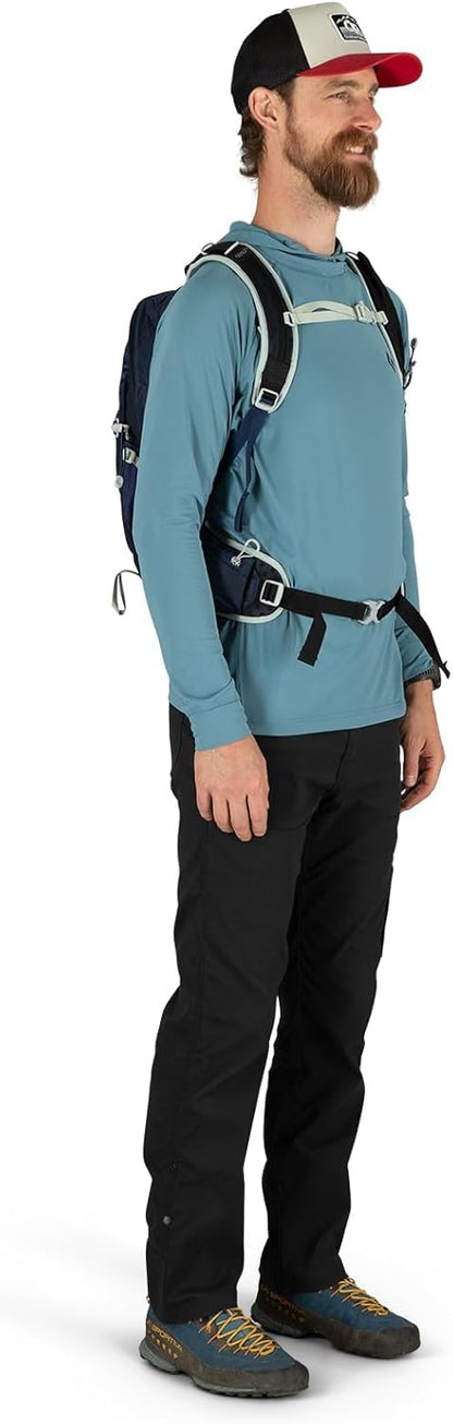 Osprey Talon 11L Men's Hiking Backpack with Hipbelt, Green Belt/Black, L/XL