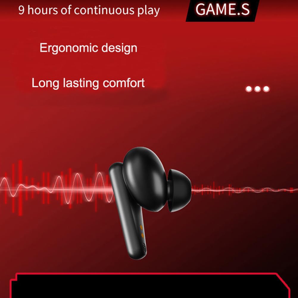 YOVDA Wireless Gaming Earbud, K98 Wireless Gaming Headphone with Charging Case and Built-in Mic, Bluetooth 5.1 Dual Game Music Mode Earbuds Wireless Headphones with 30 Hours Playtime, RGB