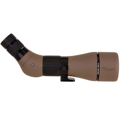 Sig Sauer OSCAR8 27-55x80mm Tactical Hunting Durable Lightweight Waterproof Fogproof 15 Inch Adjustable Aluminum Angled Monocular Spotting Scope | Neoprene Cover Included