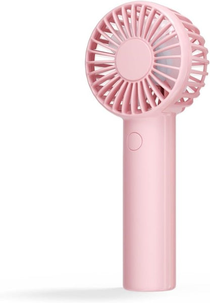 Edvision Mini Handheld Fan - Powerful 3-Speed Portable Design | USB Rechargeable for Travel & Makeup - Pink