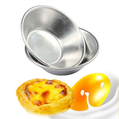 10 Pack Mini Egg Tart Tins, NonStick Tiny Pie Muffin Cupcake Pans, Silver