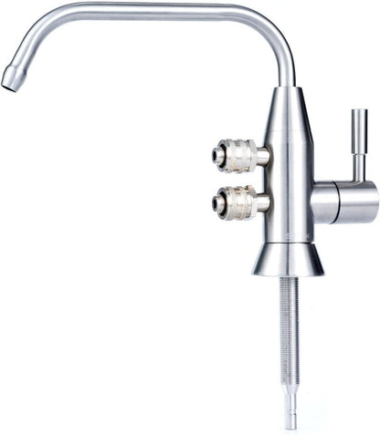 Alkaline Water Faucet, 1/2" Two spout ionizer Faucet Stainless Steel for Alkaline Water Ionizer Filtration System