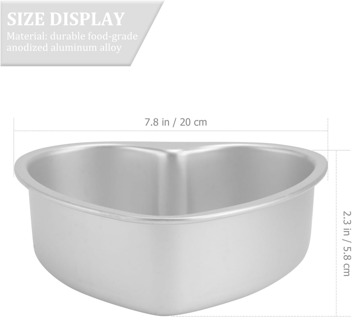 Hemoton Heart Shape Cake Pans, 8.4 Inch Aluminum Nonstick Baking Mold with Removable Bottom for Cakes and Brownies