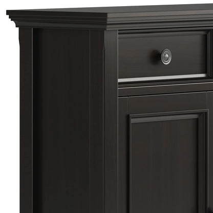 SIMPLIHOME Amherst Solid Wood 36 inch Wide Small Storage Bench and 36 inch Wide Storage Cabinet in Hickory Brown for the Living Room, Entryway, and Family Room, Transitional Style