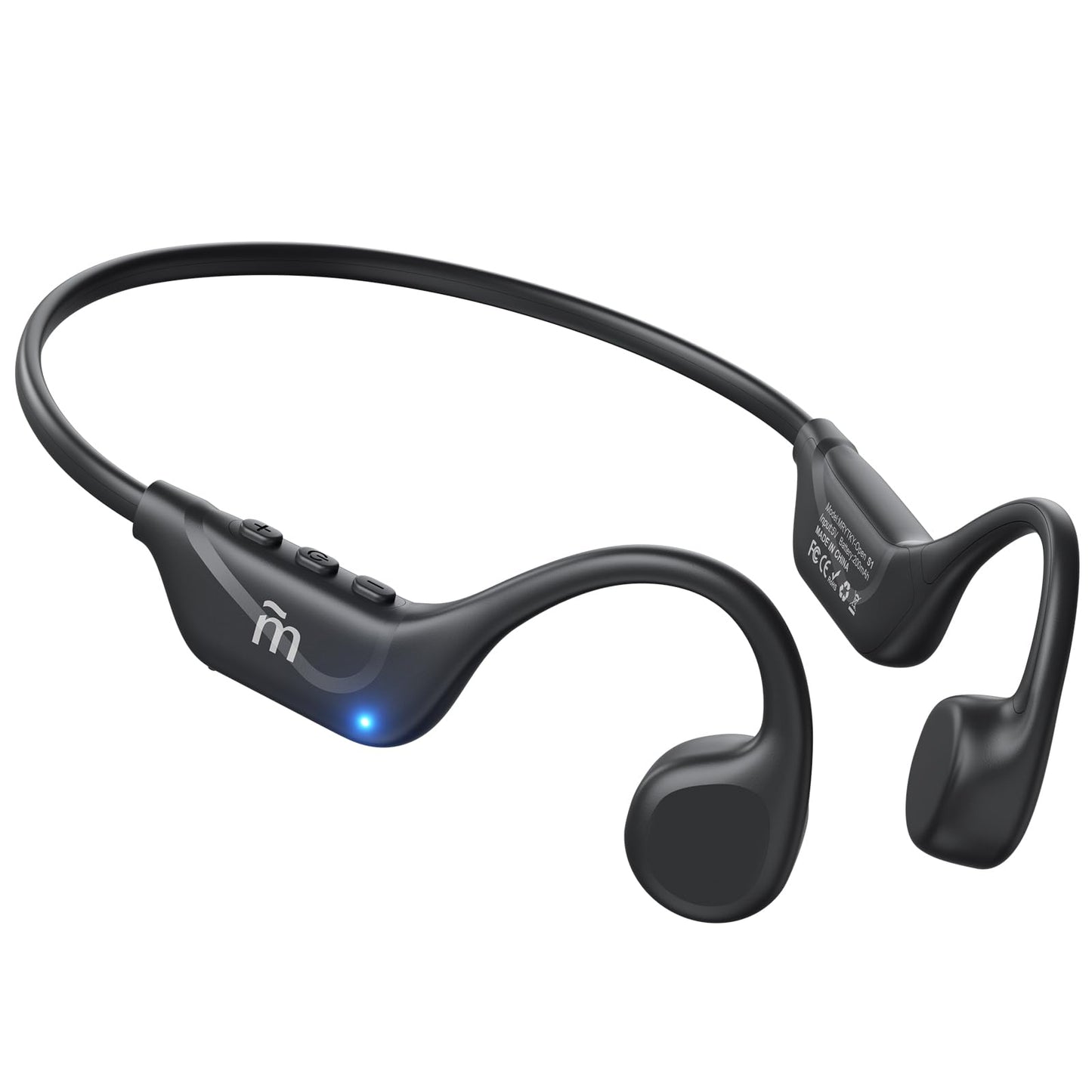MRYTKY Bone Conduction Headphones,Open Ear Headphones Bluetooth5.4 with Mic,Wireless Headphones 10H Playtime, Waterproof Sport Headphone Suitable for Running,Cycling, Outdoor Sports Black