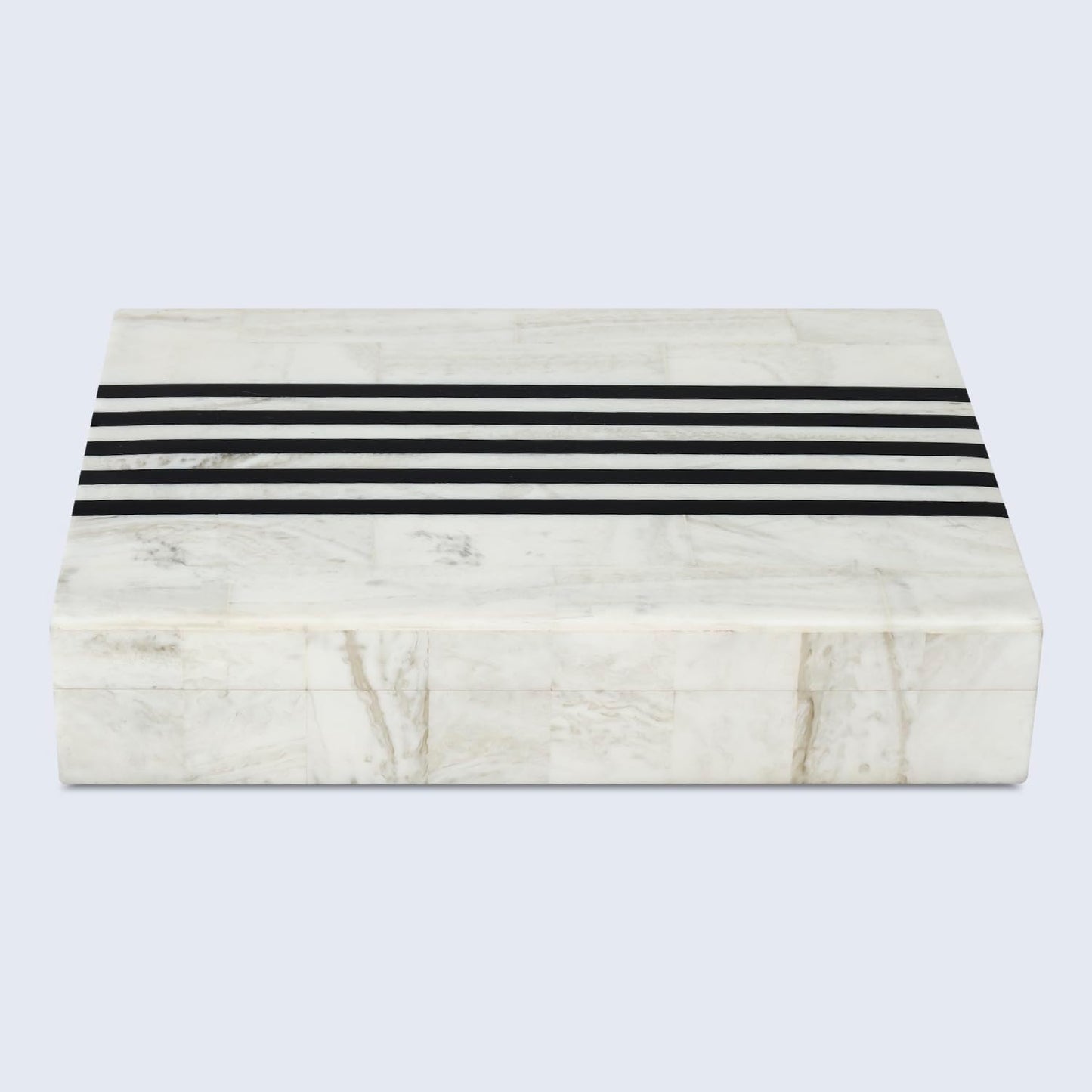 12 6 2 Handicrafts Home Large Decorative Storage Box with Lid Black White Modern Storage Box, Remote Control Organizer