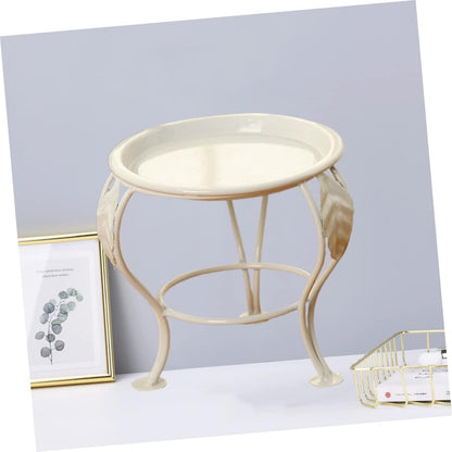 White Multifunctional Pot Stand, Planter Base and Display Plant Rack for Indoor Balcony and Garden Use