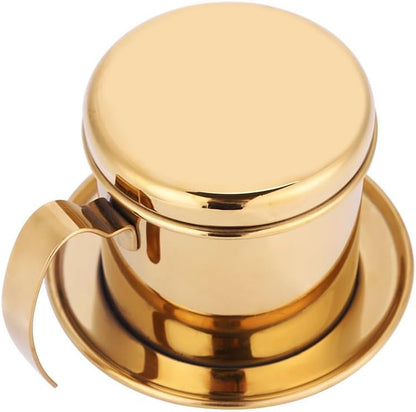 Stainless Steel Vietnamese Coffee Maker Filters, Drip Coffee Filter Pot, Single Serving Cup for Coffee Lovers