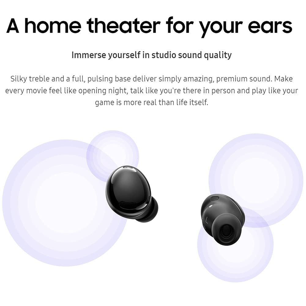 Samsung Galaxy Buds Pro True Wireless Earbuds, Phantom Black, Noise Cancelling, IPX7 Water Resistant