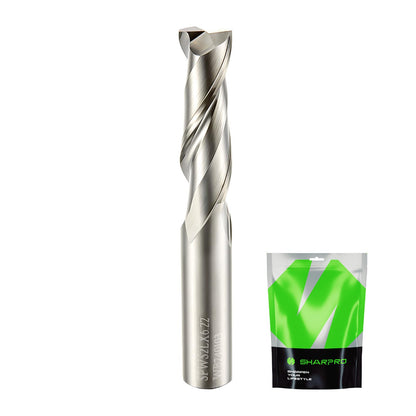 SHARPRO 1/4 Spiral Upcut Router Bit, CNC Router Bits, Up Cut Spiral Router Bits 1 4 Shank,Solid Carbide Router Bits, CNC Upcut Bit, Ideal for Wood Inlay, Plunge Plastic