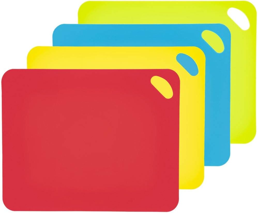 Cutting Boards Set of 4, Southern Homewares, Durable Flexible Plastic Kitchen Food Prep Mats