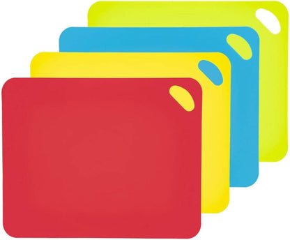 Cutting Boards Set of 4, Southern Homewares, Durable Flexible Plastic Kitchen Food Prep Mats