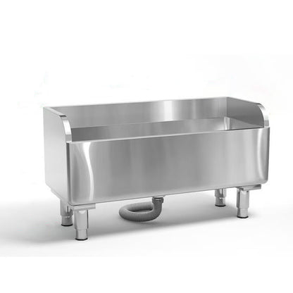 Stainless Steel Mop Service Basin，Floor Mount Mop Sink，Mop Cleaning Sink，Vertical industrial sewage tank for balconies, laundry rooms, industries, etc（39.37”×16.1”×21.6”)