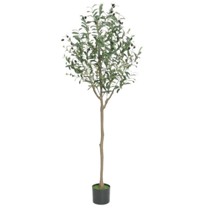 Artificial Olive Tree with Planter 180cm Faux Olive Tree for Home Office Decor, Lifelike Faux Plant(150cm)
