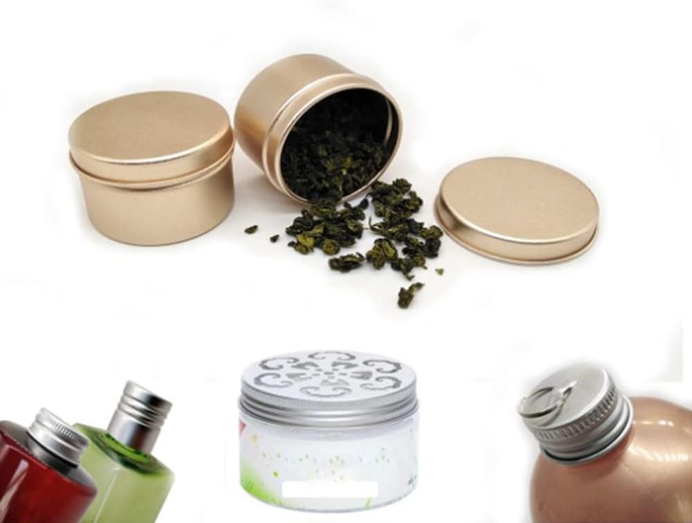 Othmro 12pcs 1oz Metal Round Tins Aluminum Containers with Screw Lid, 50 * 20mm(DxH) Red for Salve, Spices, Lip Balm,